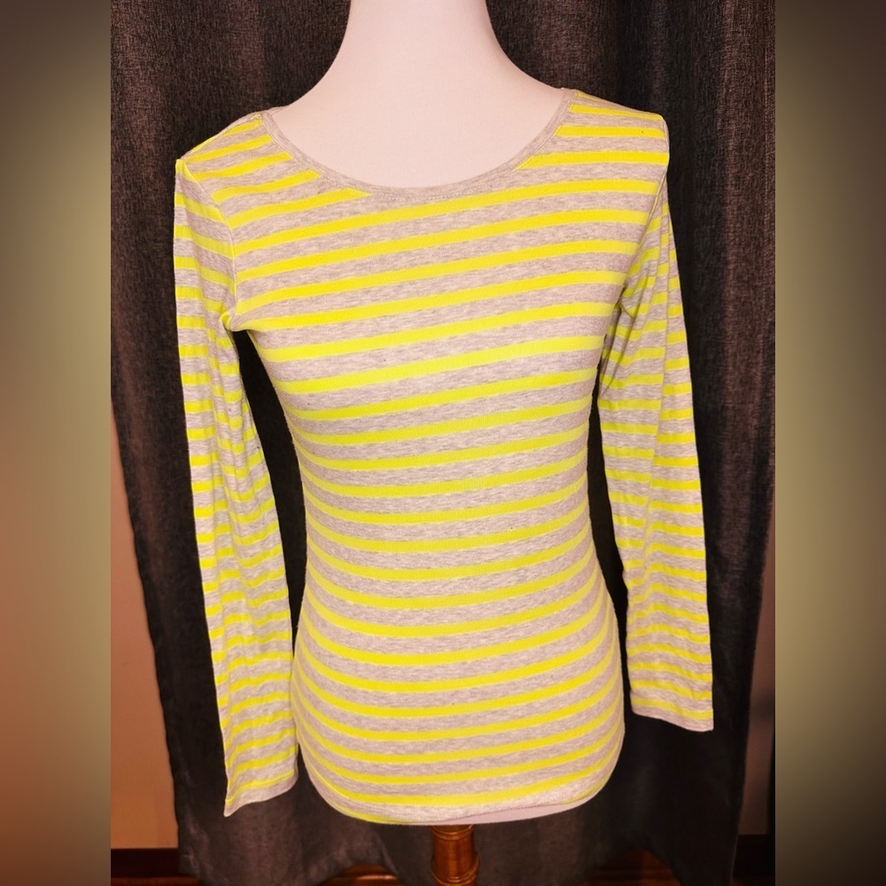L.O.G.G. Striped Gray and Yellow Top